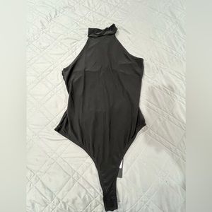 Black Open Back Bodysuit